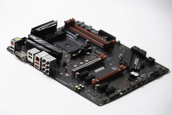 Nahaufnahme Einer Computermotherboard — Stockfoto