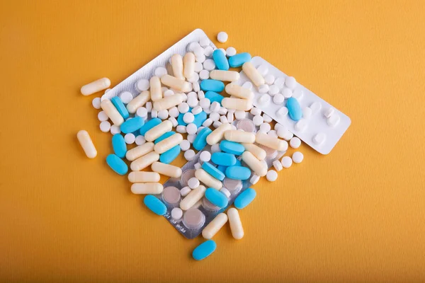 Medicamentos Diferentes Comprimidos Comprimidos Pílulas Medicina Farmacêutica — Fotografia de Stock