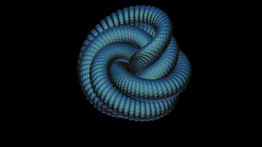 Üç boyutlu soyut arkaplan, hareket eden metal yılanlar, parlak pullu doku makrosu. Döngülü animasyon, aralıksız dizilim. 3B görüntüleme