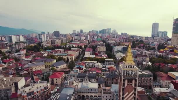 Воздушный Вид Удивительный Город Батуми Аджария Грузия Высококачественные Кадры — стоковое видео