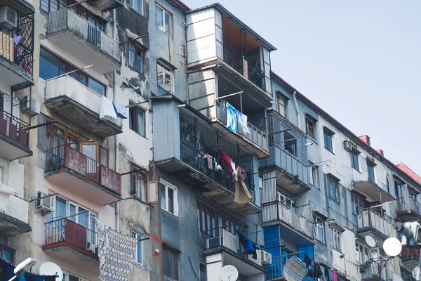 closeup view of apartment building in Batumi city, Georgia, Europe. High quality photo