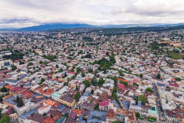 Gürcistan, Kafkasya 'nın güzel kuş bakışı manzarası. Yüksek kalite fotoğraf