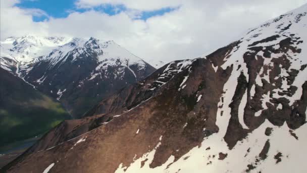 Vacker Utsikt Över Kaukasus Bergen Georgien Högkvalitativ Film — Stockvideo