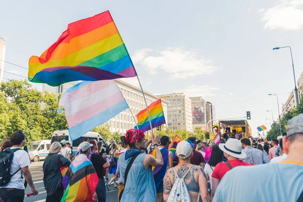 Haziran 2022 Eşcinsellerin Gurur Yürüyüşü Açık Havada Lgbt Gurur Bayrağı — Stok fotoğraf