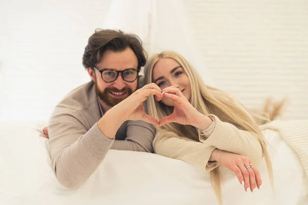 Love Sign Made Lovers Hands Put Together High Quality Photo — Stockfoto