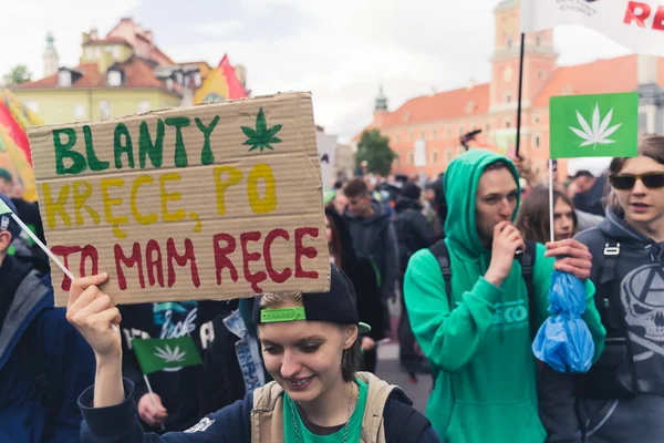 2022 Warsaw Poland Funny Wordplay Young Caucasian Protester Who Created — Stock Photo, Image