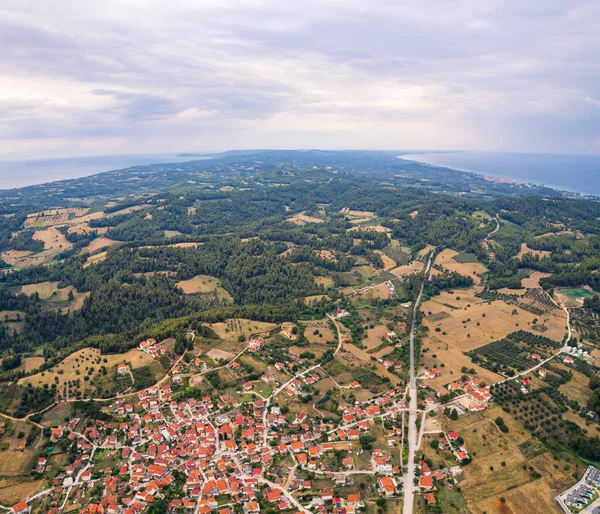 Scenic Drone Shot Paliouri Kassandra High Quality Photo — Φωτογραφία Αρχείου