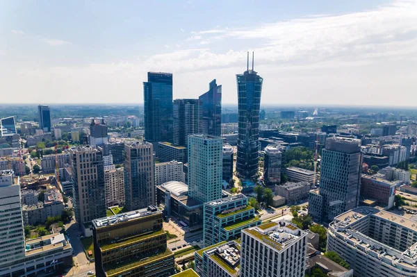 2022 Warsaw Poland Non Uniform City Centre High Skyscrapers Zlota — стокове фото