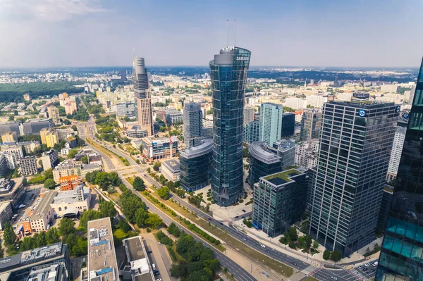 2022 Warsaw Poland Warsaw Spire Known Skyscraper Seen Rom Drone — стокове фото