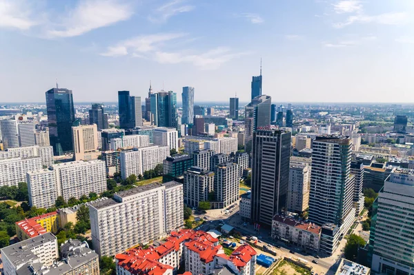 2022 Warsaw Poland Different Architecture Downtown Warsaw Blocks Era Polish — Stockfoto