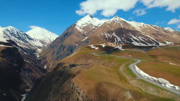 Ascending View Gudauri Ski Resort Located Great Caucasus Mountain Range — Stock Photo, Image