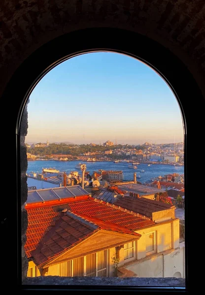 Beautiful View Istanbul Bosphorus Galata Tower Turkey High Quality Photo — Stock Photo, Image