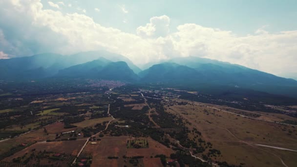 Olympus Highest Mountain Greece Home Ancient Greek Gods Mountain Range — Vídeo de stock
