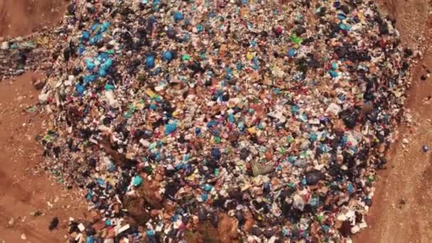 Garbage Dump Greeces Plastic Trash Problem Global Warming Problem Concept — Stok video