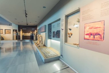 07.13.2022 Thessaloniki, Greece. Greek heritage preserved in the Archeological Museum of Thessaloniki. Touristic attraction for those interested in art, culture, and history. High quality photo