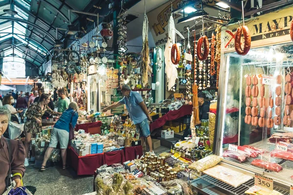 2022 Thessaloniki Greece Kapani Market Place Its Vast Shopping Offer — Stok fotoğraf