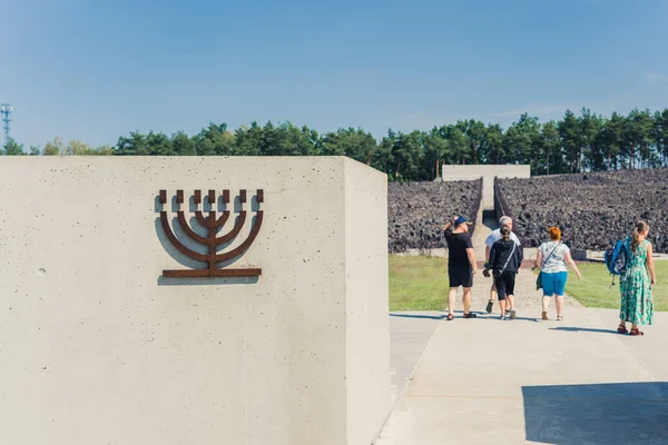 2022 Belzec Poland Belzec Nazi Death Camp Short Conrete Wall — Foto de Stock