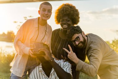 memorable trip with friends. High quality photo