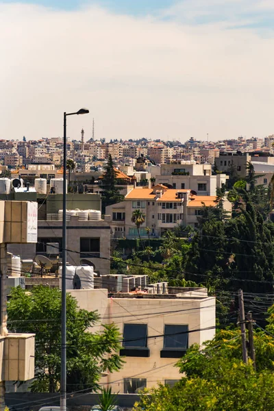 Színes Kilátás Amman Városára Jordániára Kiváló Minőségű Fénykép — Stock Fotó