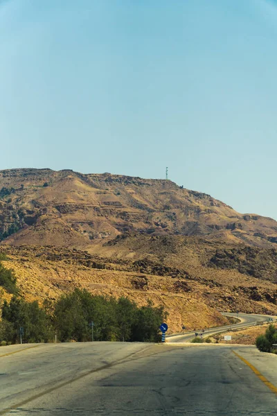 Гірська Дорога Йорданії Прекрасний Пейзаж Фотографія Високої Якості — стокове фото