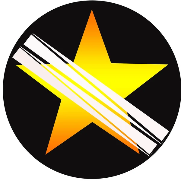 Ikona Gwiazdy Białym — Zdjęcie stockowe