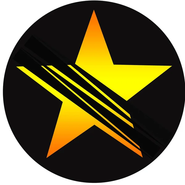 Imagem Vetorial Signo Uma Estrela Negra Com Estrelas — Fotografia de Stock