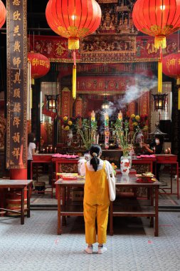 Kuala Lumpur, Malezya-31 Ocak 2022 - Sin Sze Si Ya Tapınağı, 14A Lebuh Pudu 'da bulunan bir Çin tapınağıdır.