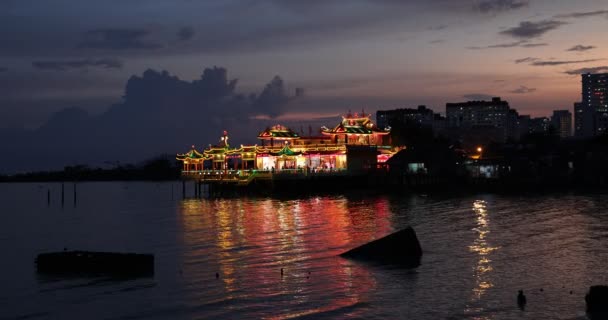 Georgetown Penang Malaisie Février 2022 Les Lumières Colorées Hean Boo — Video