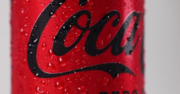 Kuala Lumpur Malásia Abril 2022 Cocacola Logotipo Livre Açúcar Preto — Vídeo de Stock