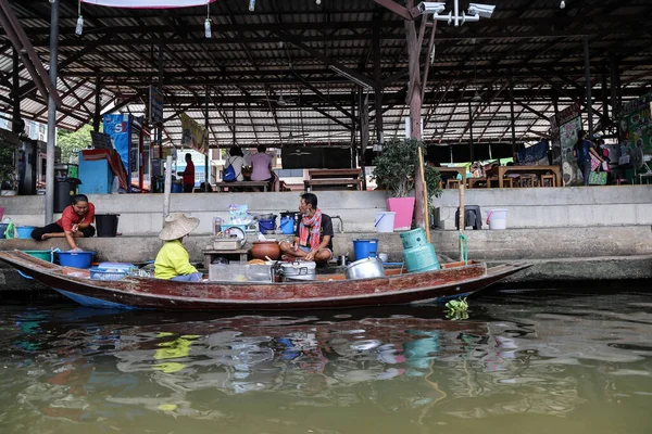Damnoen Saduak Tailândia Maio 2022 Famoso Damnoen Saduak Mercado Flutuante — Fotografia de Stock
