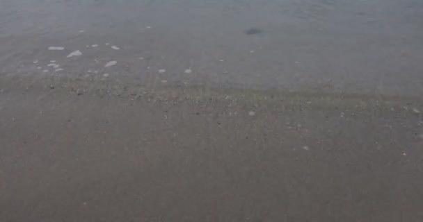Хвиля Стискається Над Морським Узбережжям — стокове відео