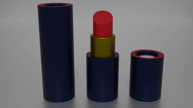 Hafif bir arkaplan üzerinde ruj 3d render