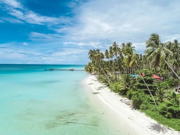 Blick Auf Die Palme Strand Auf Der Insel — Stockfoto