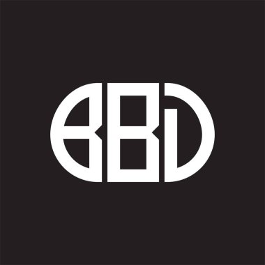 Siyah arka planda BBD harf logosu tasarımı. BBD yaratıcı harflerin baş harfleri logo kavramı. BBD harf tasarımı.