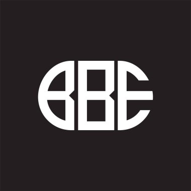 Siyah arka planda BBE harfi logo tasarımı. BBE yaratıcı harfler logosu konsepti. BBE harf tasarımı.
