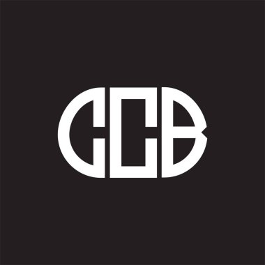 Siyah arka planda CCB harfi logo tasarımı. CCB yaratıcı harflerin baş harfleri logo kavramı. CCB harf tasarımı.