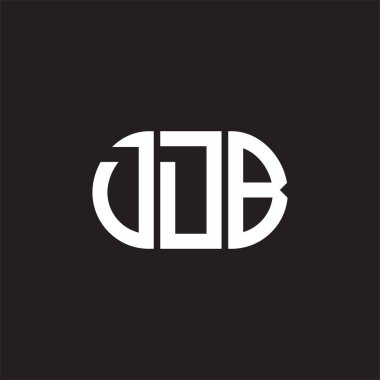 Siyah arka planda DDB harfi logo tasarımı. DDB yaratıcı harflerin baş harfleri logo konsepti. DDB harf tasarımı.