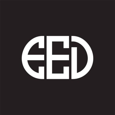 Siyah arka planda EED harf logosu tasarımı. EED yaratıcı harfler logosu konsepti. EED harf tasarımı.