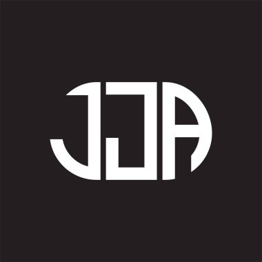 Siyah arka planda JJA harf logosu tasarımı. JJA yaratıcı harflerin baş harfleri logo kavramı. JJA harf tasarımı.