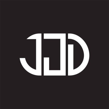 Siyah arka planda JJD harf logosu tasarımı. JJD yaratıcı harflerin baş harfleri logo kavramı. JJD harf tasarımı.