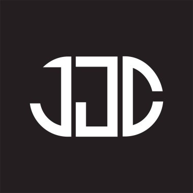 Siyah arka planda JJC harf logosu tasarımı. JJC yaratıcı harflerin baş harfleri logo kavramı. JJC harf tasarımı.
