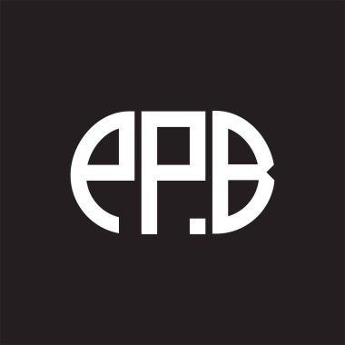 Siyah arkaplanda PPB harfi logo tasarımı. PPB yaratıcı harflerin baş harfleri logo kavramı. PPB harf tasarımı.