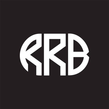 Siyah arka planda RRB harfi logo tasarımı. RRB yaratıcı harflerin baş harfleri logo kavramı. RRB harf tasarımı.