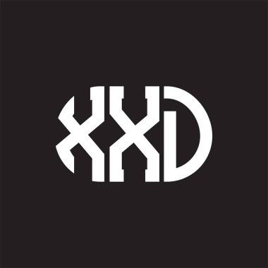 Siyah arkaplanda XXD harf logosu tasarımı. XXD yaratıcı harflerin baş harfleri logo kavramı. XXD harf tasarımı.