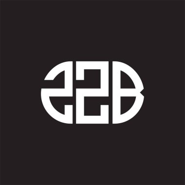 Siyah arka planda ZZB harfi logo tasarımı. ZZB yaratıcı harflerin baş harfleri logo kavramı. ZZB harf tasarımı.