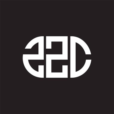 Siyah arka planda ZZC harf logosu tasarımı. ZZC yaratıcı harflerin baş harfleri logo kavramı. ZZC harf tasarımı.