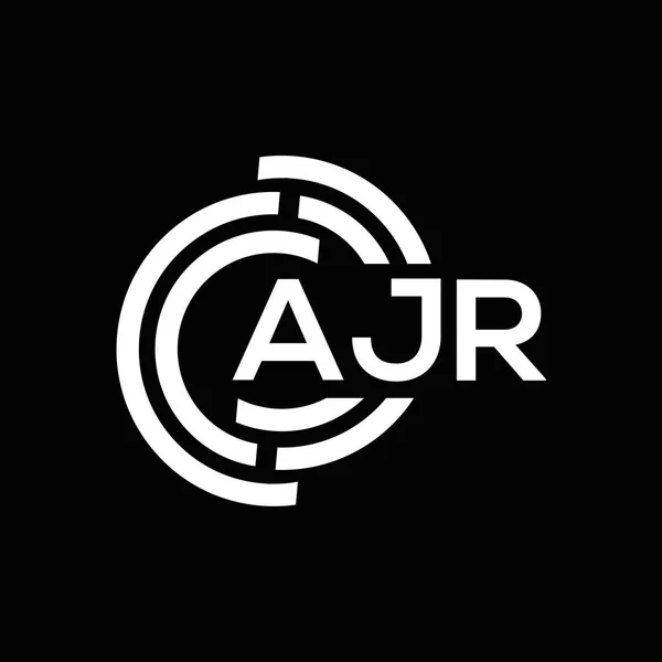 Ajr Brev Logotyp Design Svart Bakgrund Ajr Kreativa Initialer Brev — Stock vektor