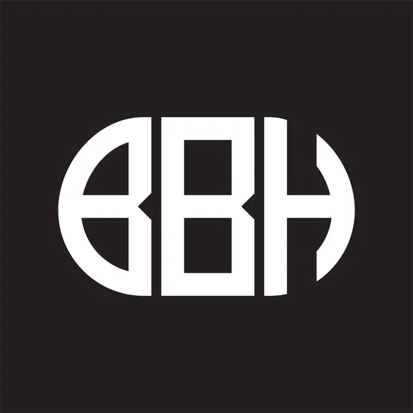Design Písmene Bbh Černém Pozadí Bbh Kreativní Iniciály Koncept Písmene — Stockový vektor
