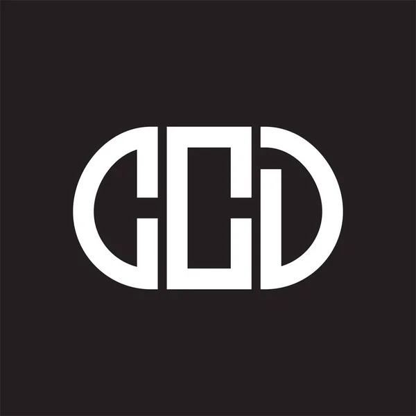 Ccd Brev Logotyp Design Svart Bakgrund Ccd Kreativa Initialer Brev — Stock vektor