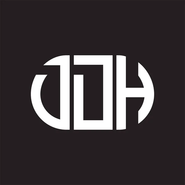 Ddh Lettre Logo Design Sur Fond Noir Ddh Initiales Créatives — Image vectorielle